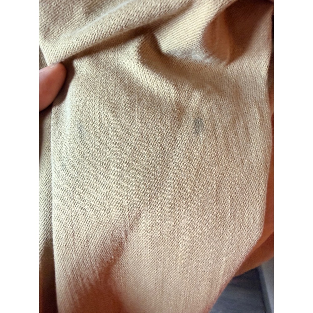 Chicos So Slimming High Rise Wide Leg Pants Tan Floral Butterfly Embroidered 3P - Picture 9 of 12